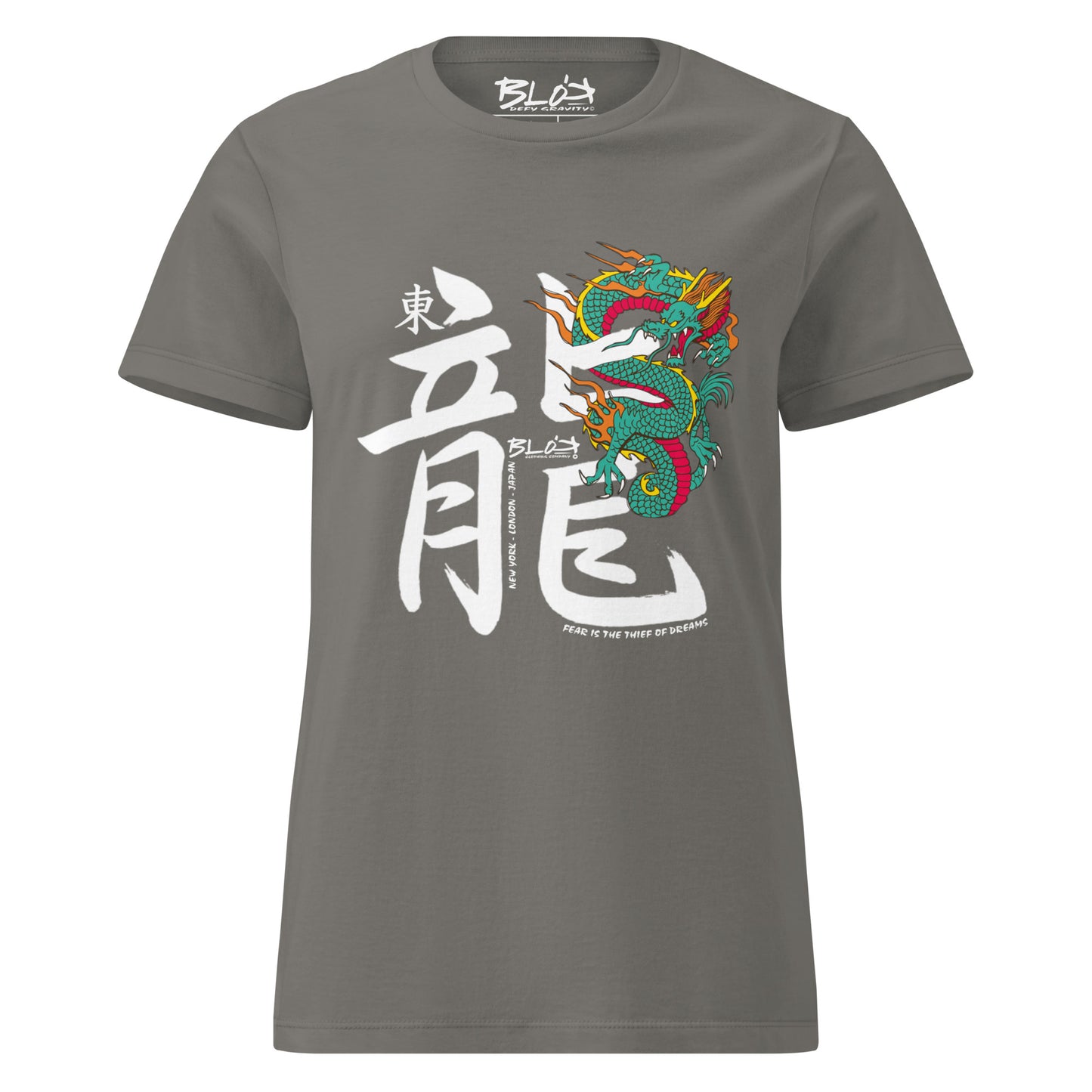 Hidden Dragon - with White Print - Women's Slim Fit
