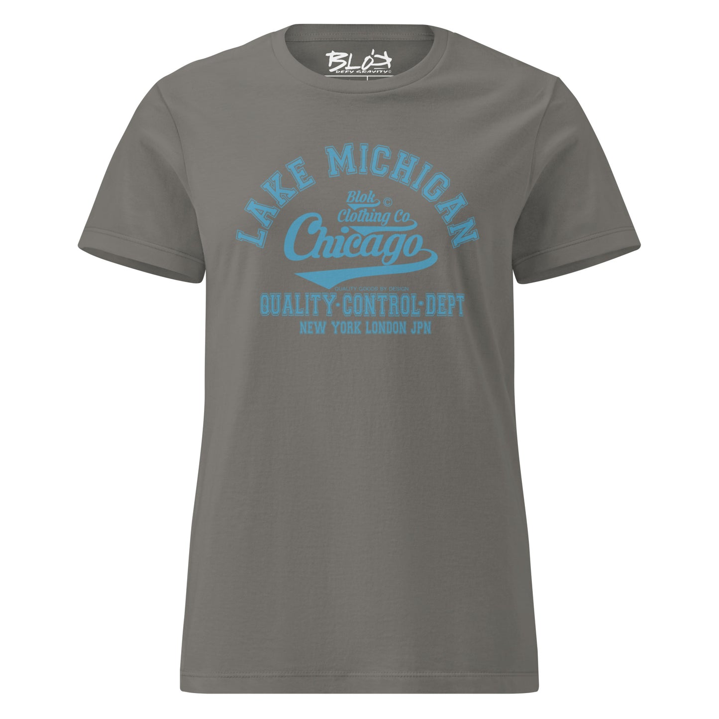 Chicago - 50 States - with Light Blue Print - Women's Slim Fit