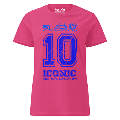 Iconic 10 - Front Print in Blue - Women's Slim Fit