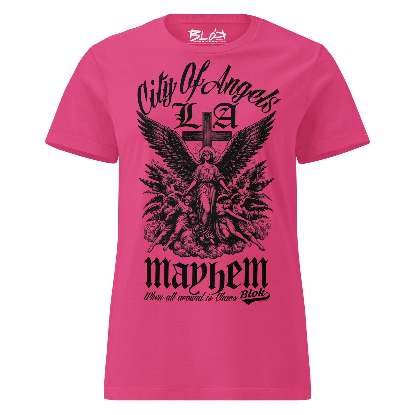 City of Angels Mayhem - Front Print in Black - Women's Slim Fit
