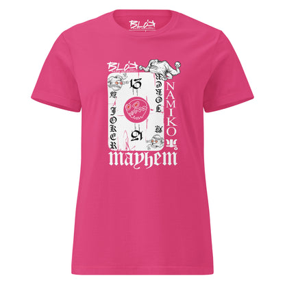 Poker Face - Front Print in White - Women's Slim Fit