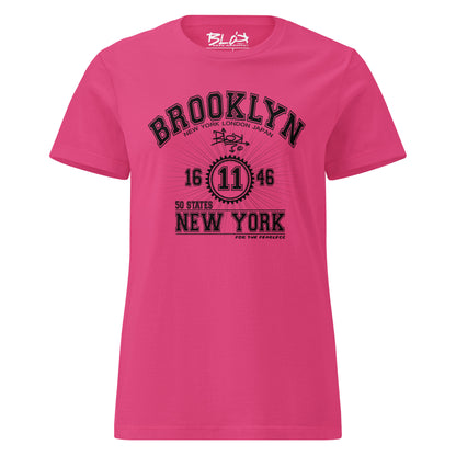 Brooklyn - 50 States - Front Print in Black - Women's Slim Fit