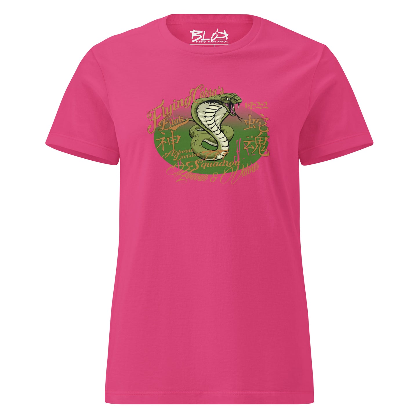 Flying Cobras - with Gold & Green Print - Women's Slim Fit