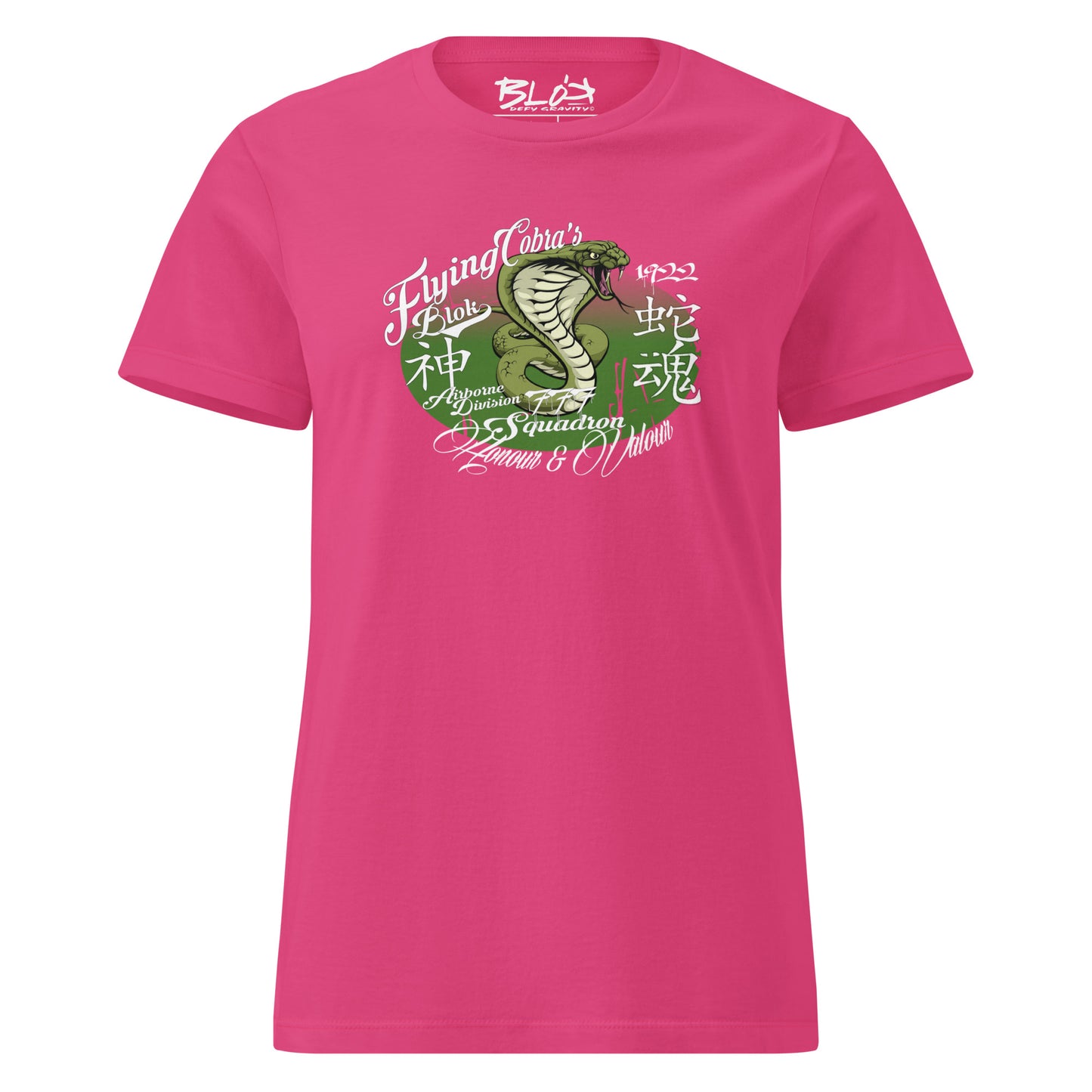Flying Cobras - with White & Green Print - Women's Slim Fit