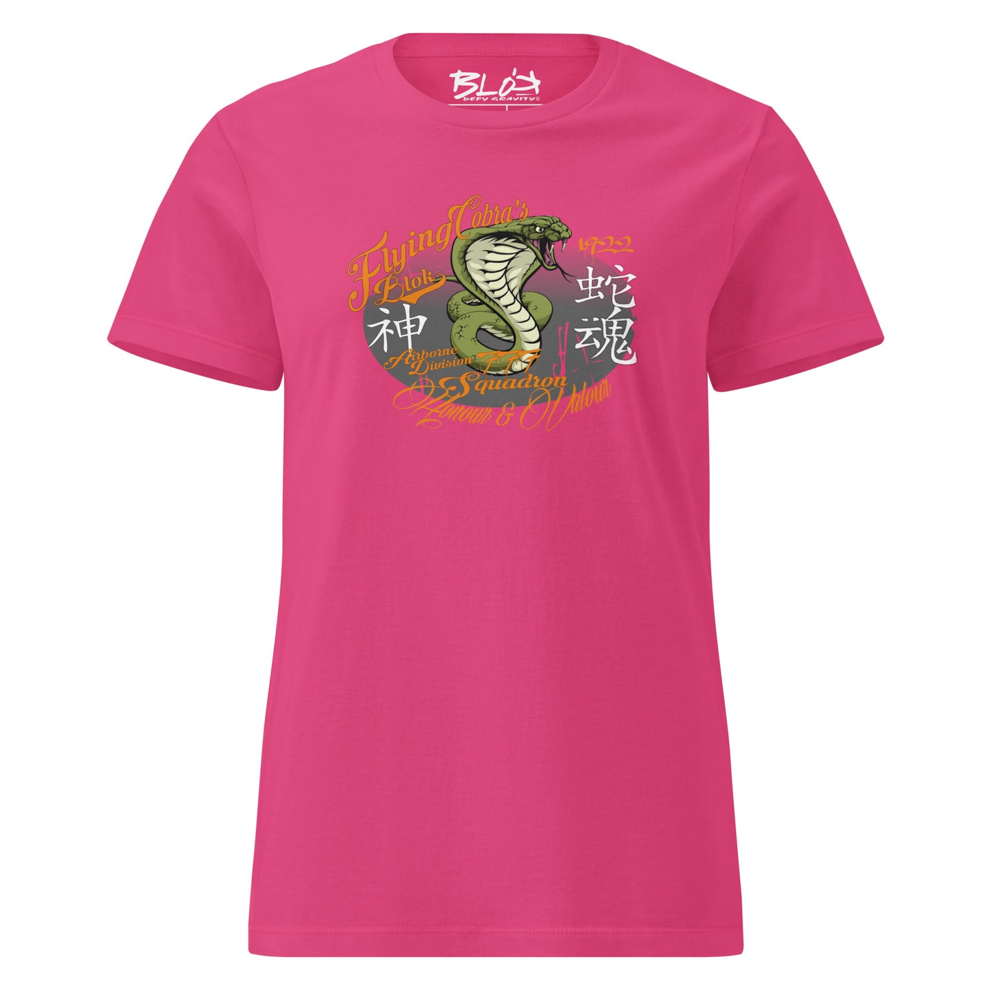 Flying Cobras - with Orange & Green Print - Women's Slim Fit