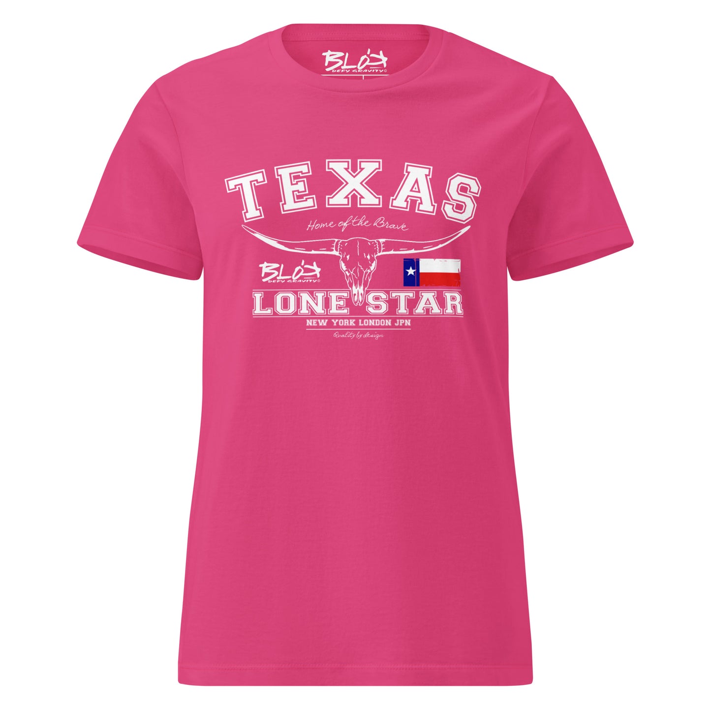 Texas - 50 States - with White Print - Women's Slim Fit