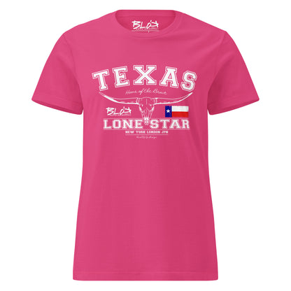 Texas - 50 States - with White Print - Women's Slim Fit