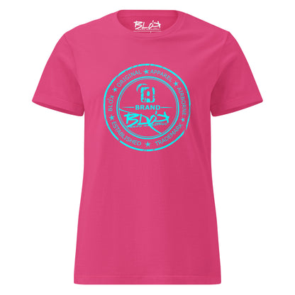 Original Apparel Stamp - in Turquoise Print - Women's Slim Fit