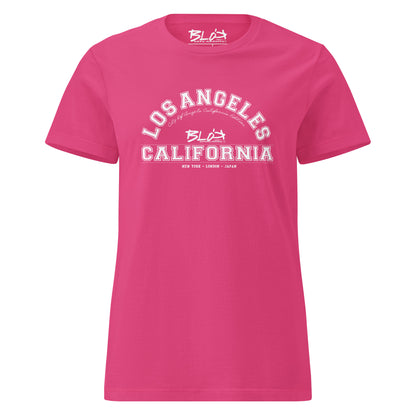 Los Angeles California - in White Print- Women's Slim Fit