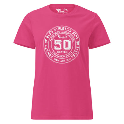 50 State Athletic Dept. - with White Print- Women's Slim Fit