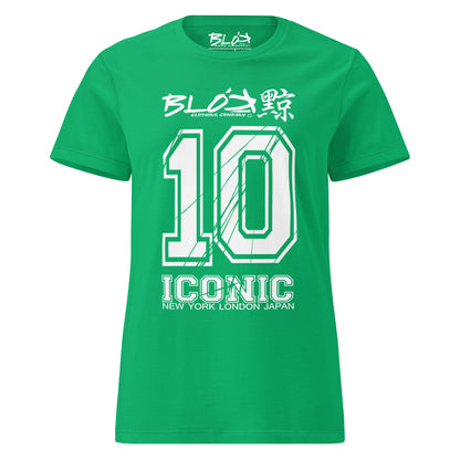 Iconic 10 - Front Print in White - Women's Slim Fit