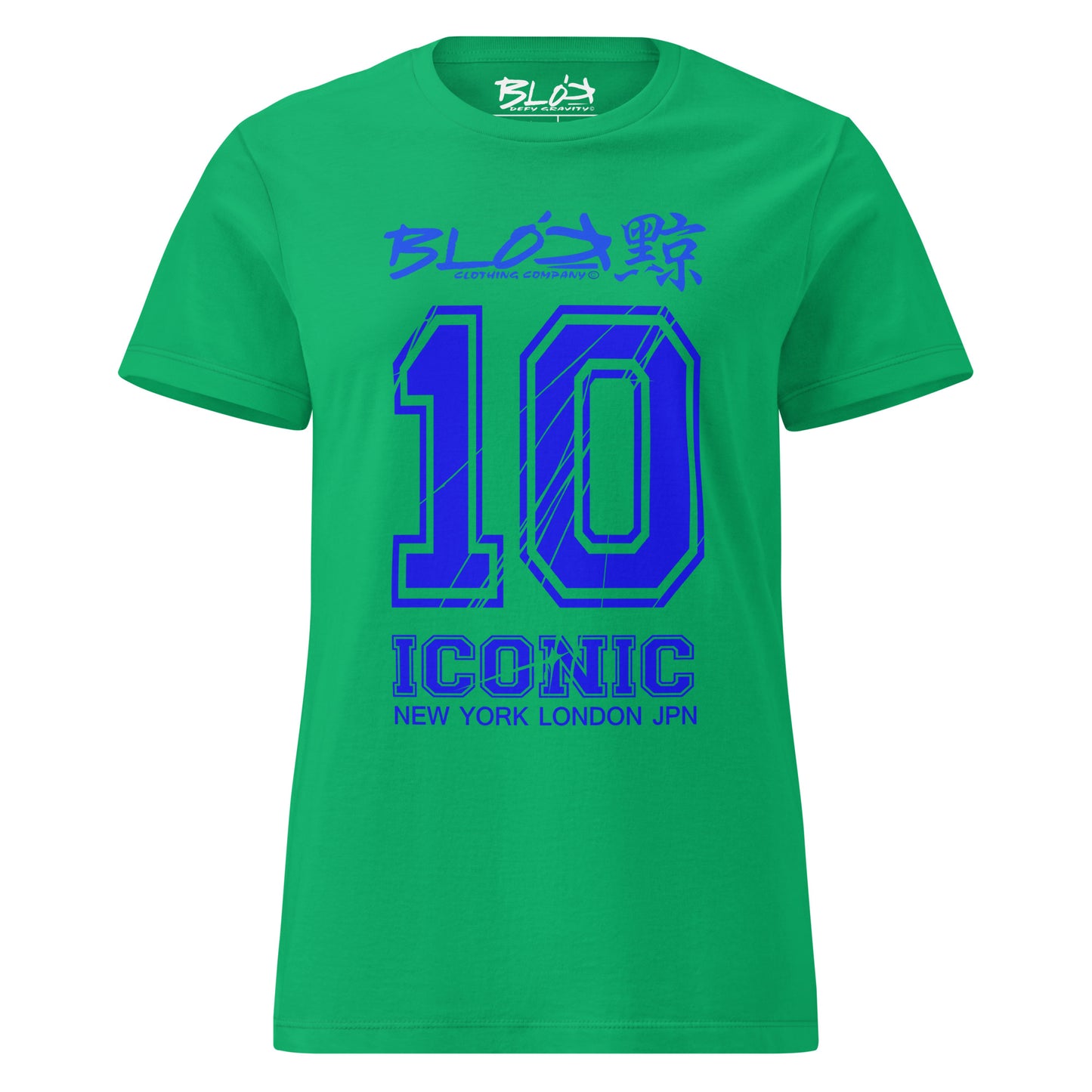 Iconic 10 - Front Print in Blue - Women's Slim Fit