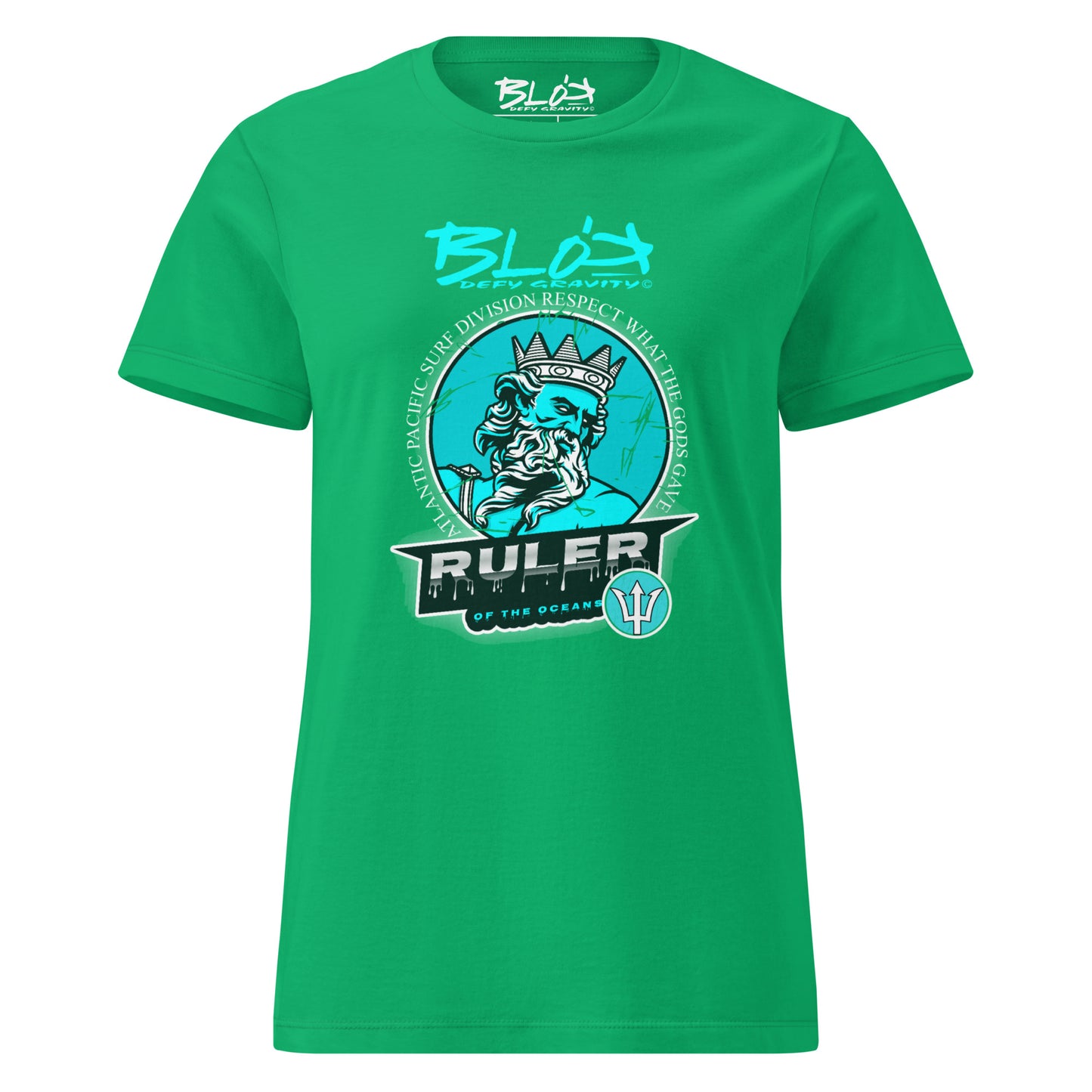 Ruler of the Oceans - Front Print in Turquoise - Women's Slim Fit