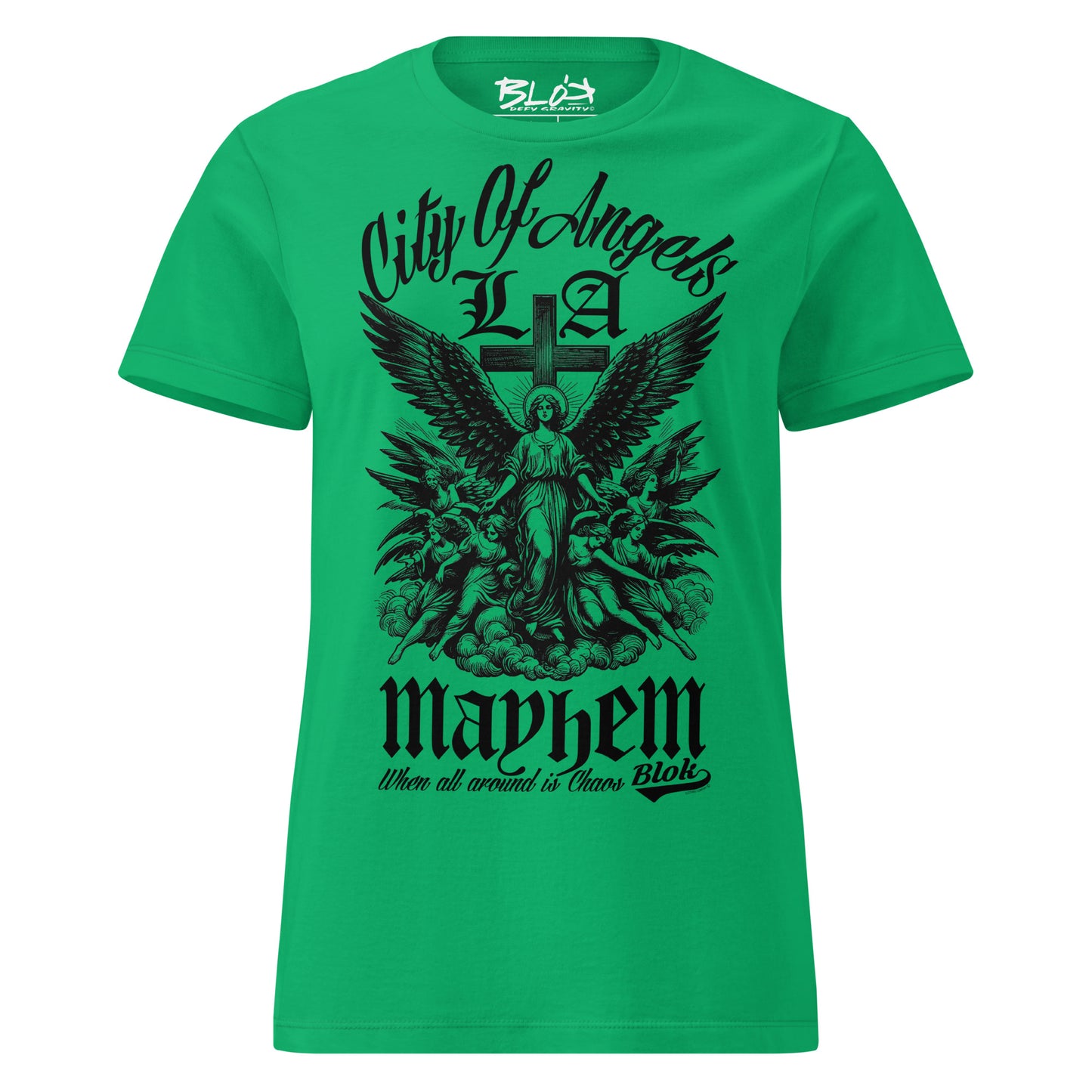 City of Angels Mayhem - Front Print in Black - Women's Slim Fit