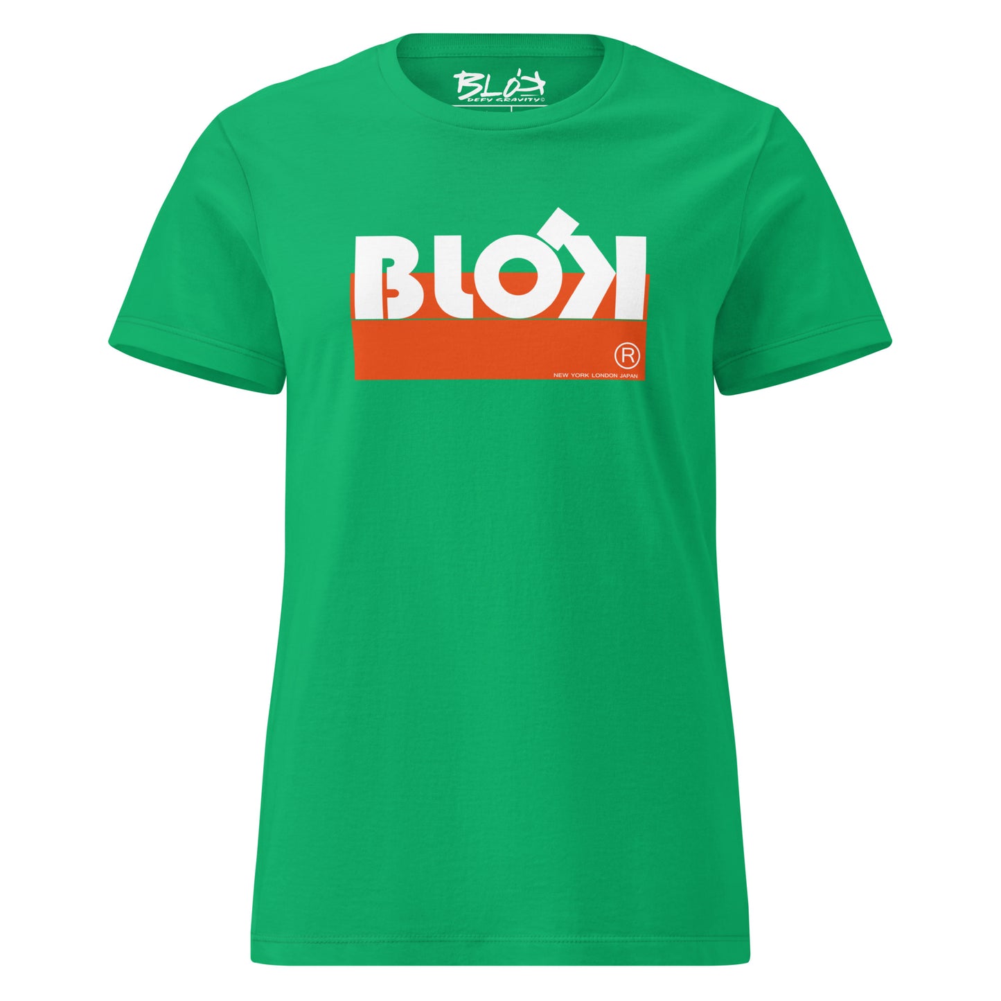 Blok Stripe - with Orange & White Print - Women's Slim Fit