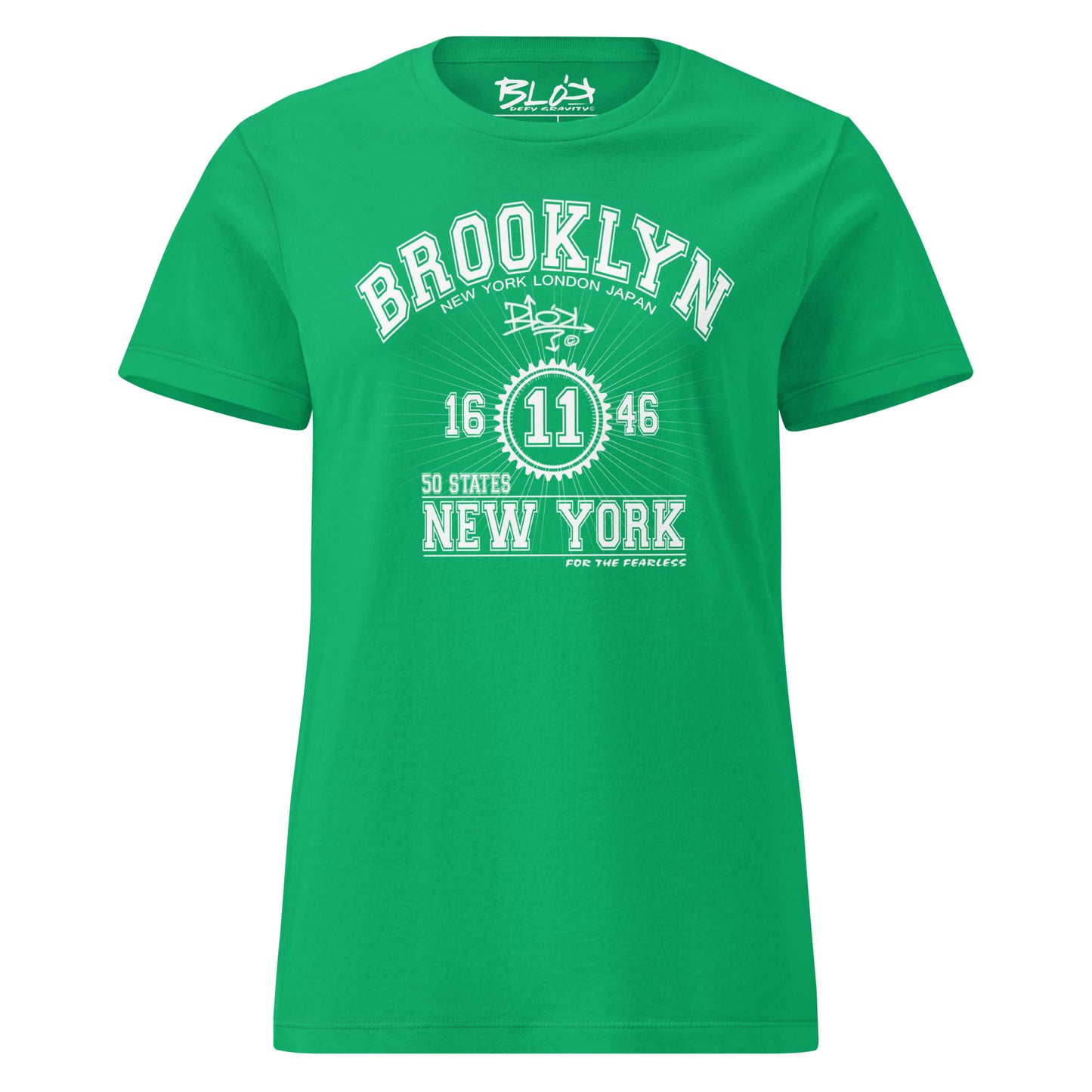 Brooklyn - 50 States - Front Print in White - Women's Slim Fit