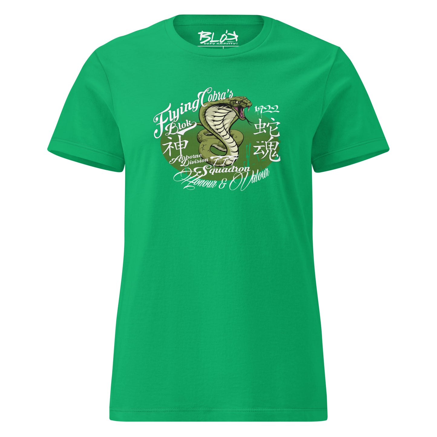 Flying Cobras - with White & Green Print - Women's Slim Fit