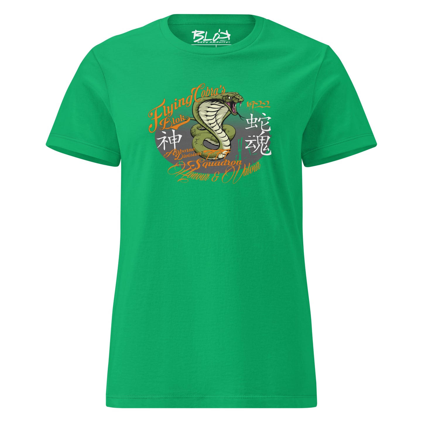 Flying Cobras - with Orange & Green Print - Women's Slim Fit