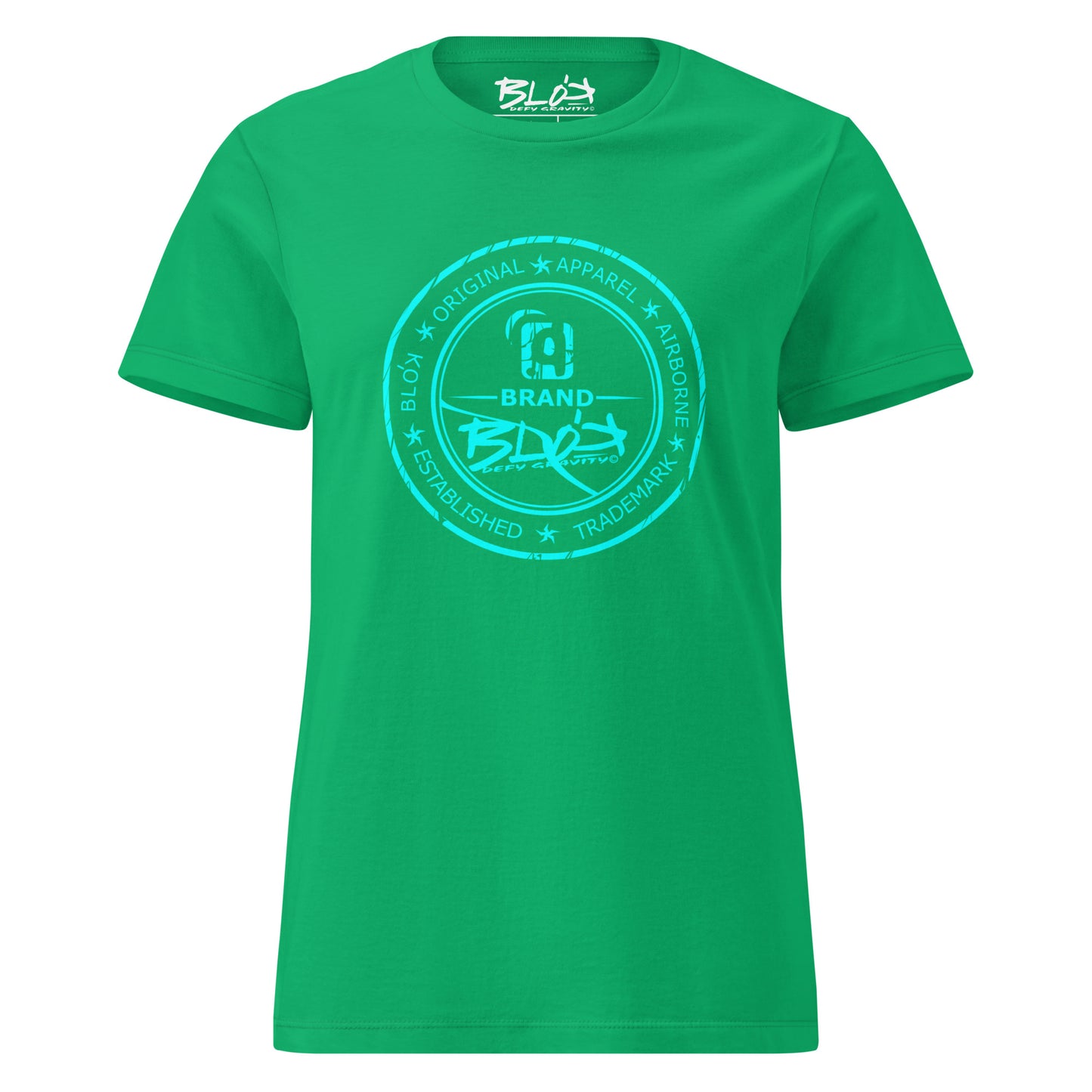 Original Apparel Stamp - in Turquoise Print - Women's Slim Fit
