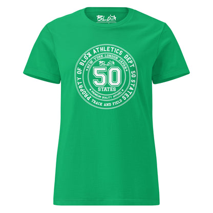 50 State Athletic Dept. - with White Print- Women's Slim Fit