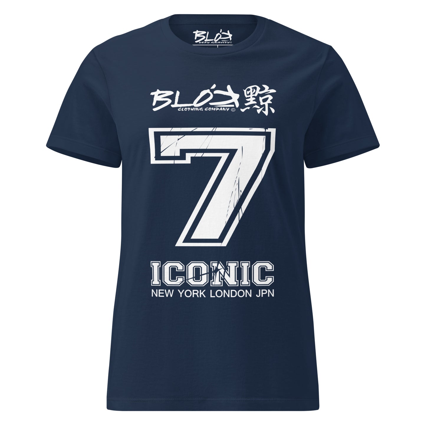 Iconic 7 - Front Print in White - Women's Slim Fit