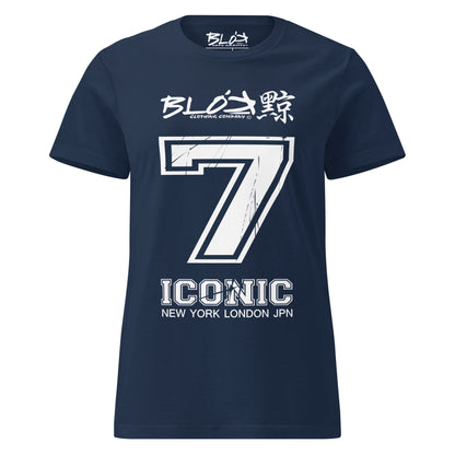 Iconic 7 - Front Print in White - Women's Slim Fit
