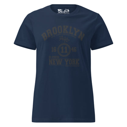 Brooklyn - 50 States - Front Print in Black - Women's Slim Fit