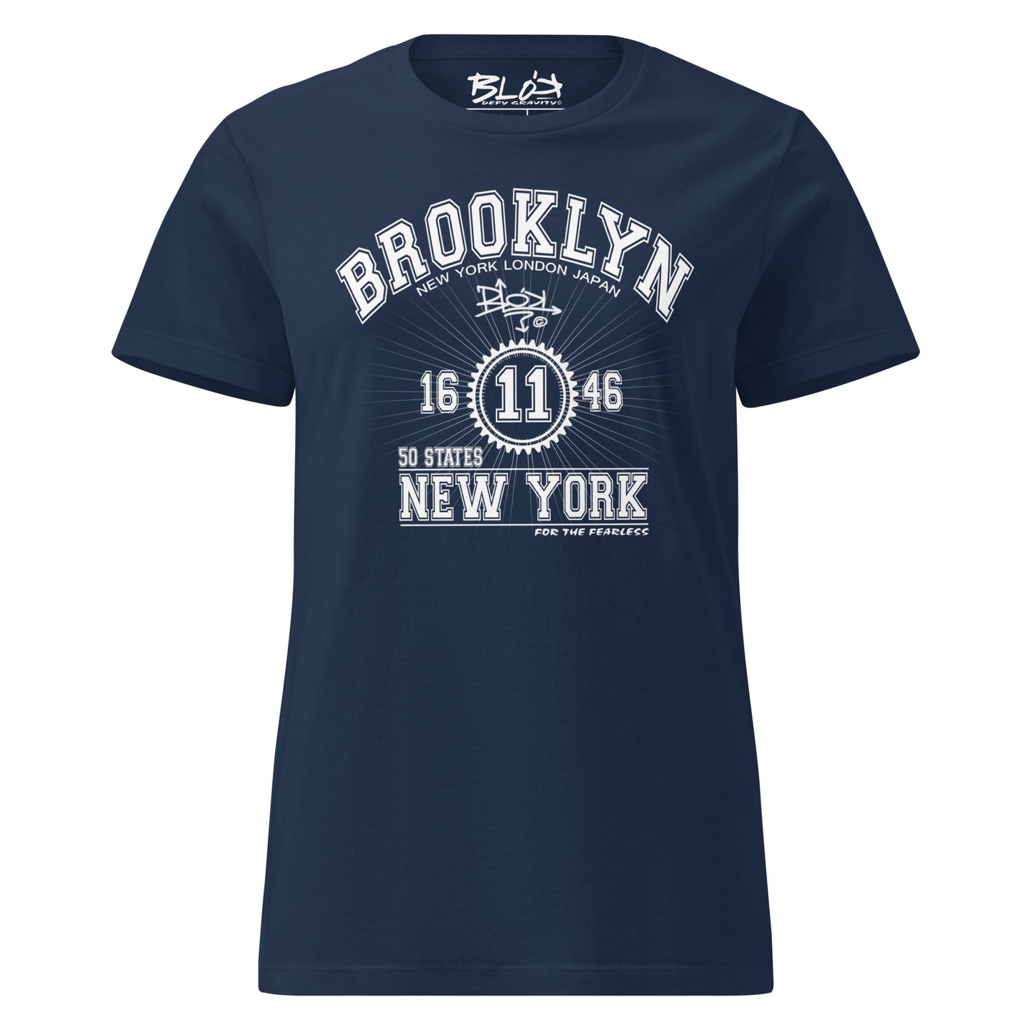 Brooklyn - 50 States - Front Print in White - Women's Slim Fit