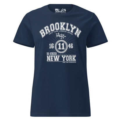 Brooklyn - 50 States - Front Print in White - Women's Slim Fit
