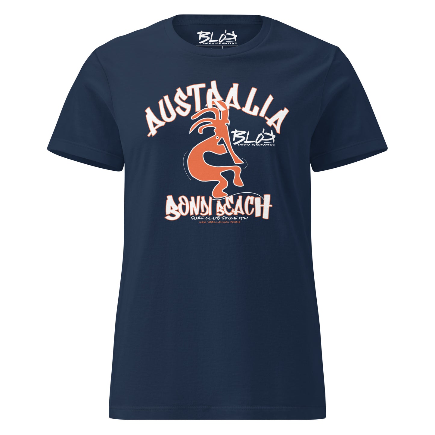 Bondi Beach - with Orange Print - Women's Slim Fit