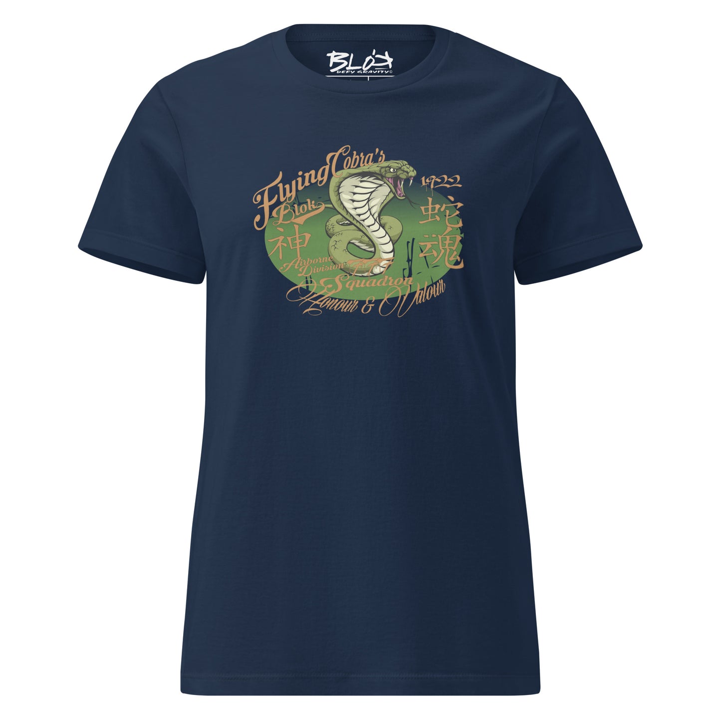 Flying Cobras - with Gold & Green Print - Women's Slim Fit