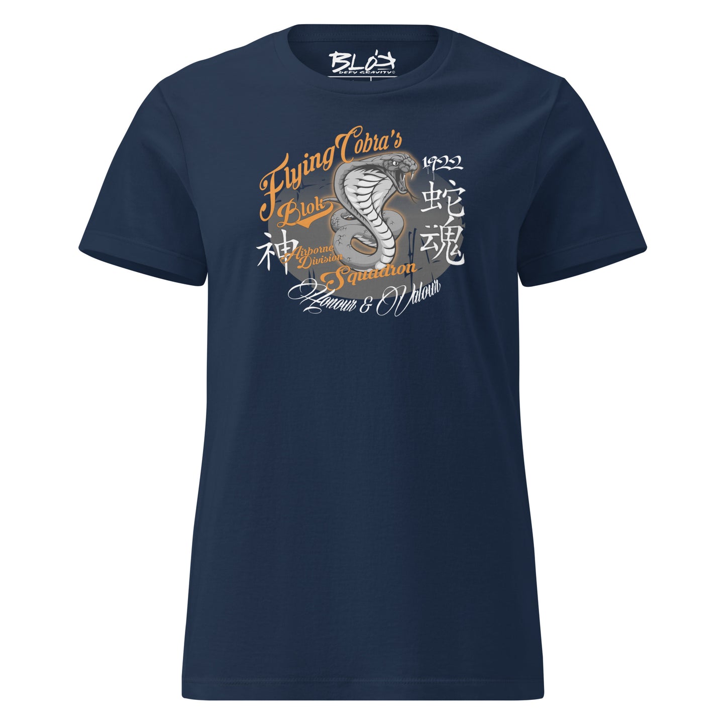 Flying Cobras - with Orange & White Print - Women's Slim Fit