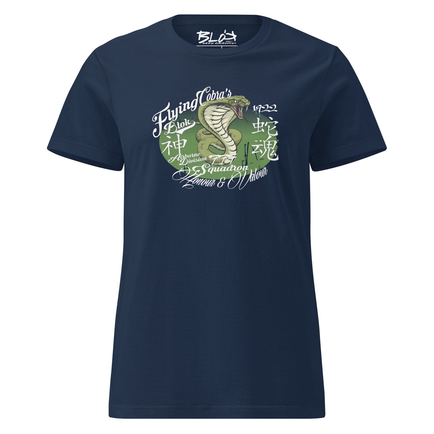 Flying Cobras - with White & Green Print - Women's Slim Fit