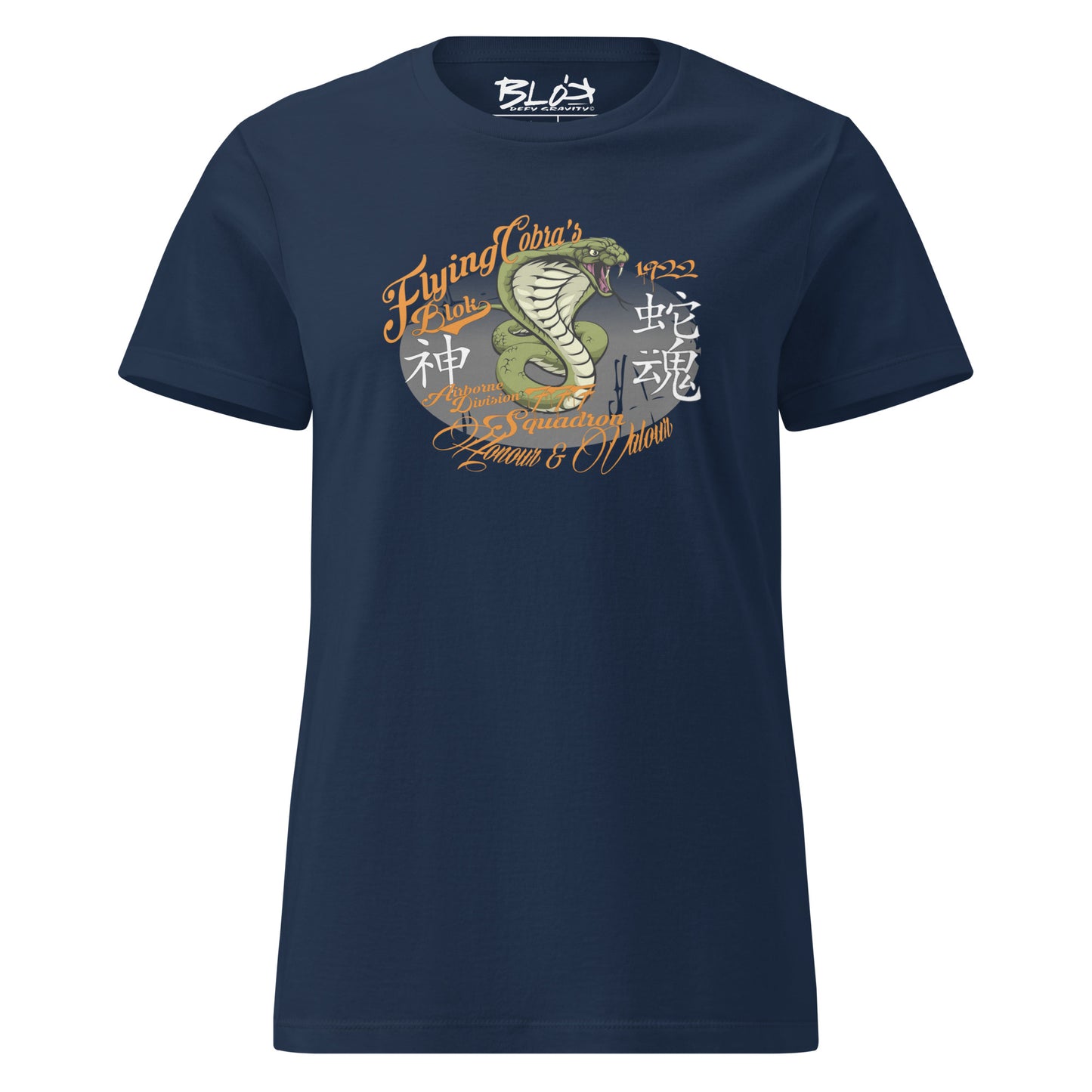 Flying Cobras - with Orange & Green Print - Women's Slim Fit
