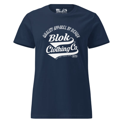 Quality Apparel By Design - with White Print - Women's Slim Fit