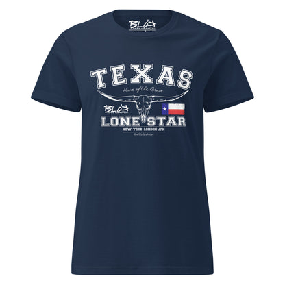 Texas - 50 States - with White Print - Women's Slim Fit