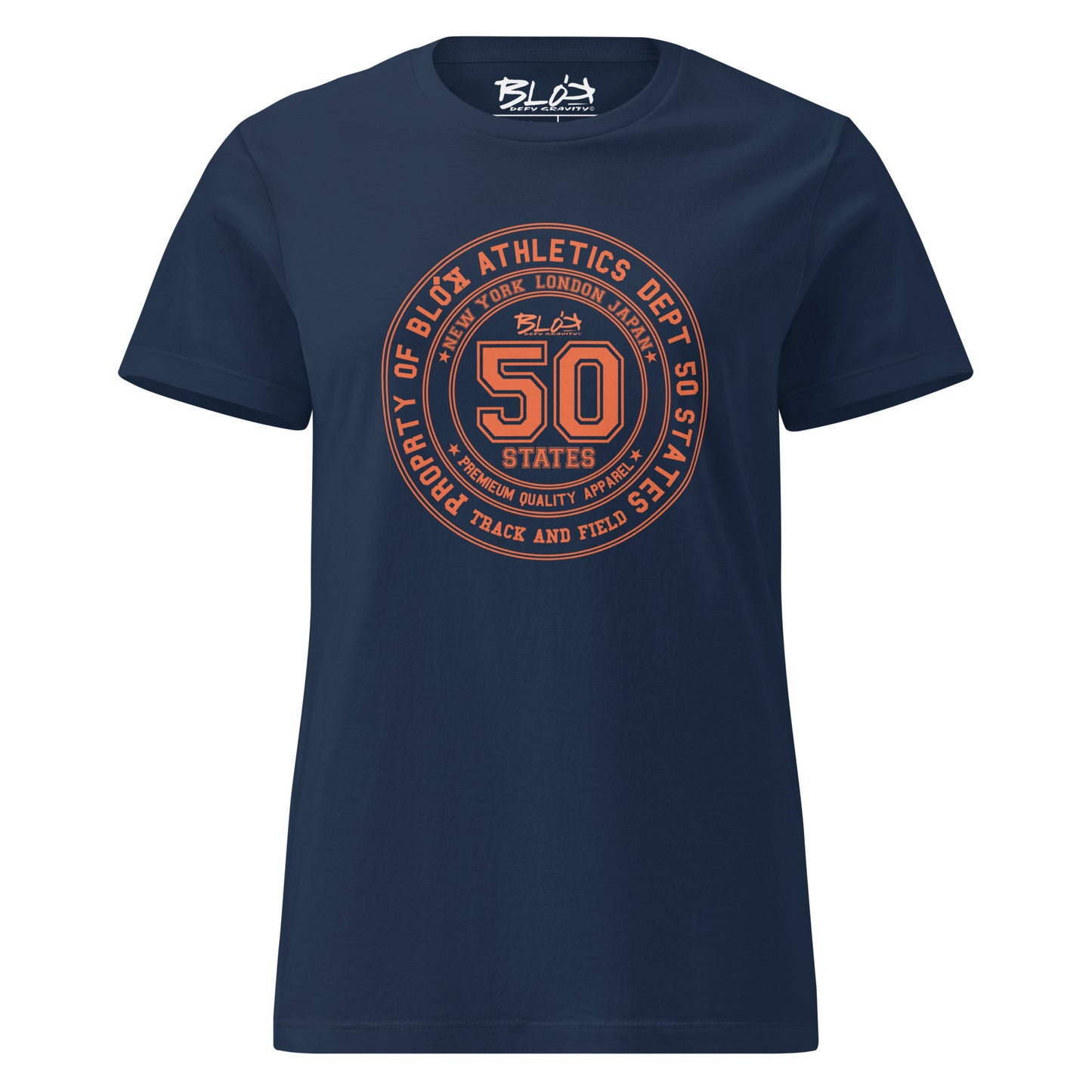 50 State Athletic Dept. - with Orange Print- Women's Slim Fit