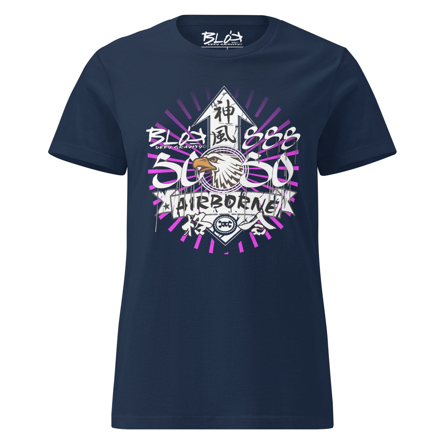 Airborne Eagle - with White & Purple Print - Women's Slim Fit
