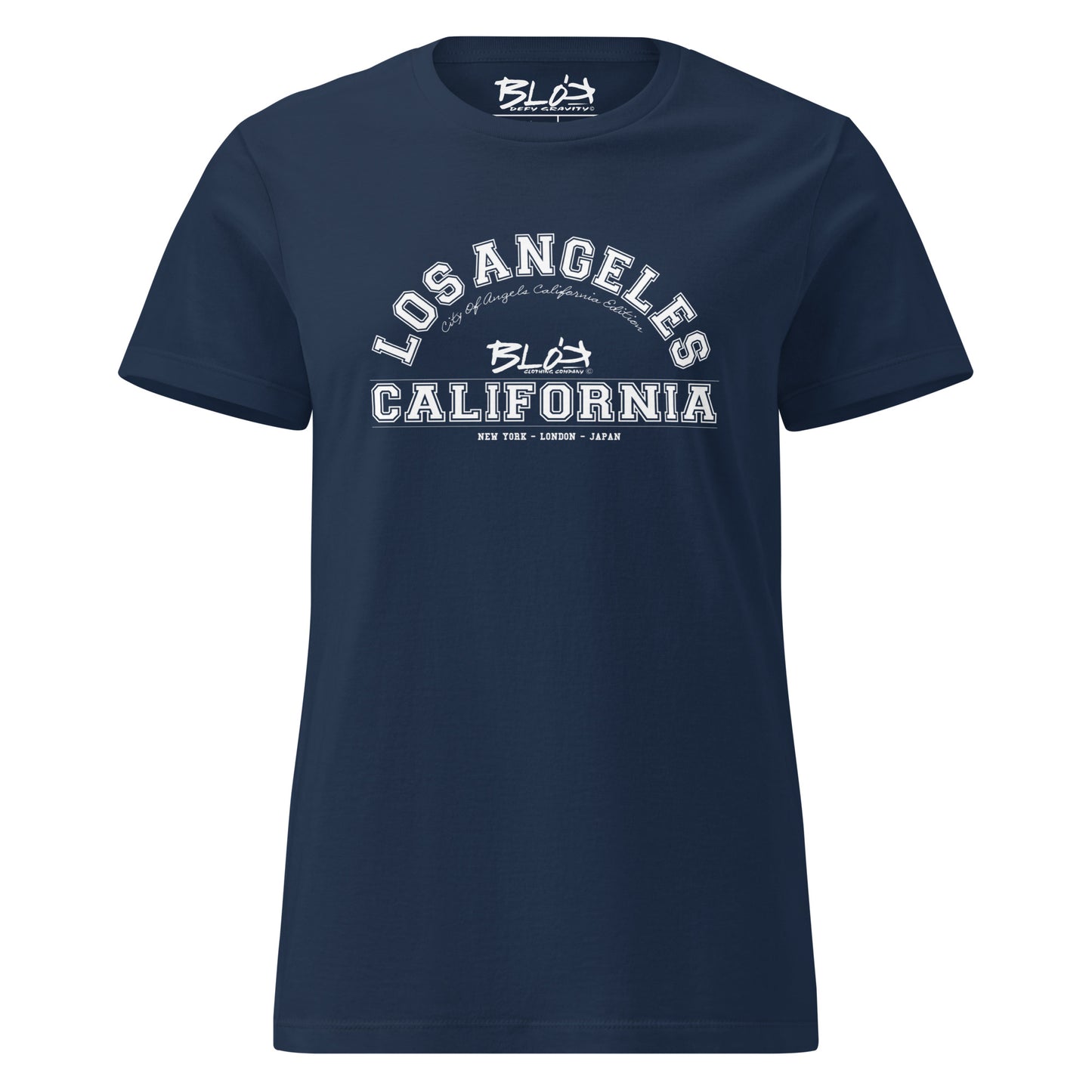 Los Angeles California - in White Print- Women's Slim Fit
