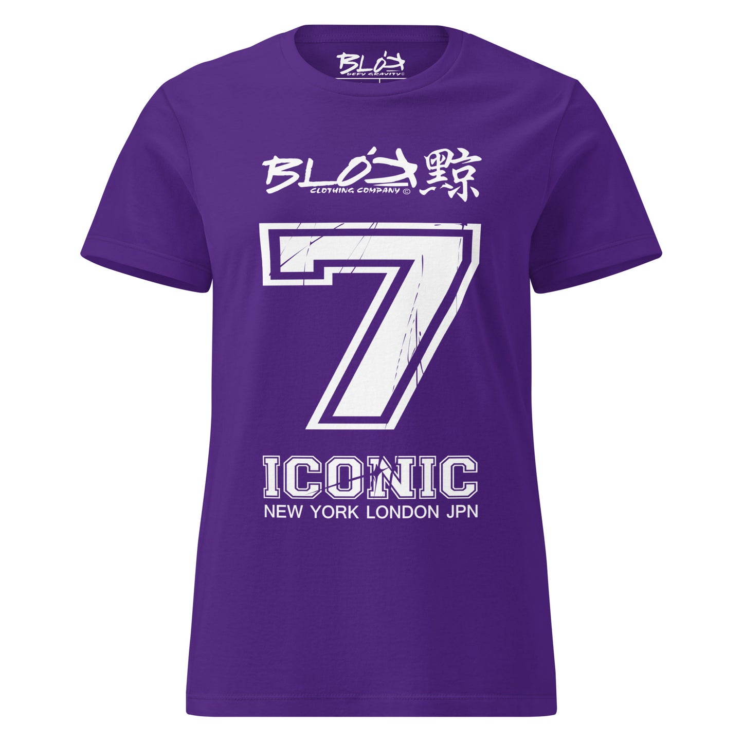 Iconic 7 - Front Print in White - Women's Slim Fit