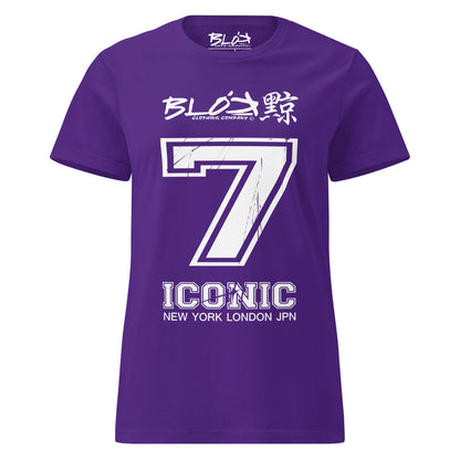 Iconic 7 - Front Print in White - Women's Slim Fit