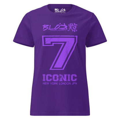 Iconic 7 - Front Print in Purple - Women's Slim Fit