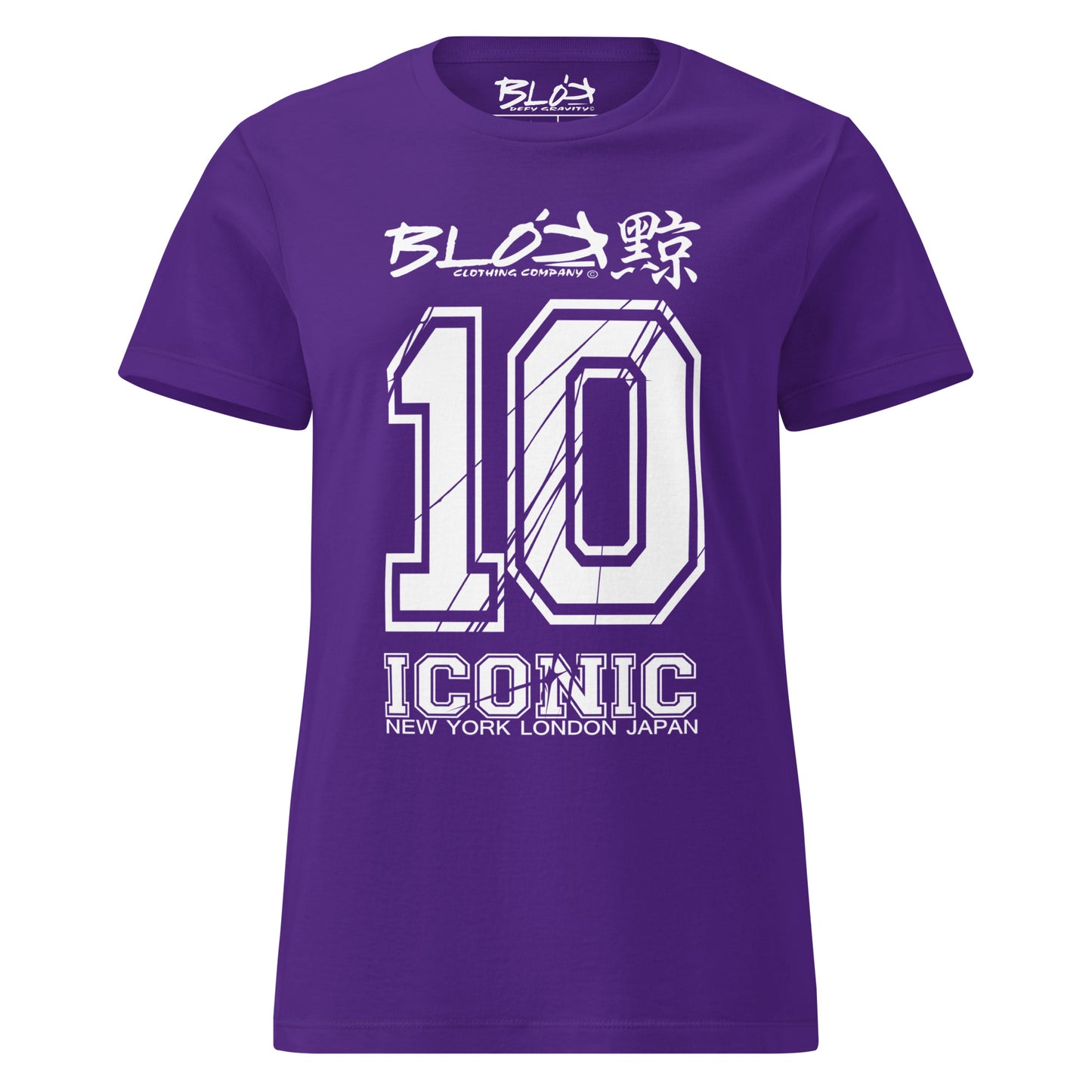 Iconic 10 - Front Print in White - Women's Slim Fit