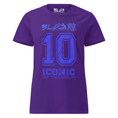 Iconic 10 - Front Print in Blue - Women's Slim Fit