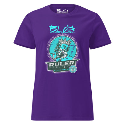 Ruler of the Oceans - Front Print in Turquoise - Women's Slim Fit