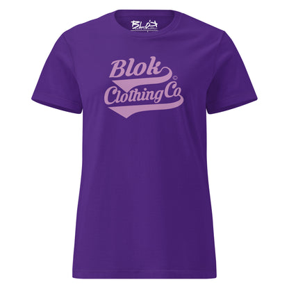 Blok Clothing Co' - with Purple Print - Women's Slim Fit