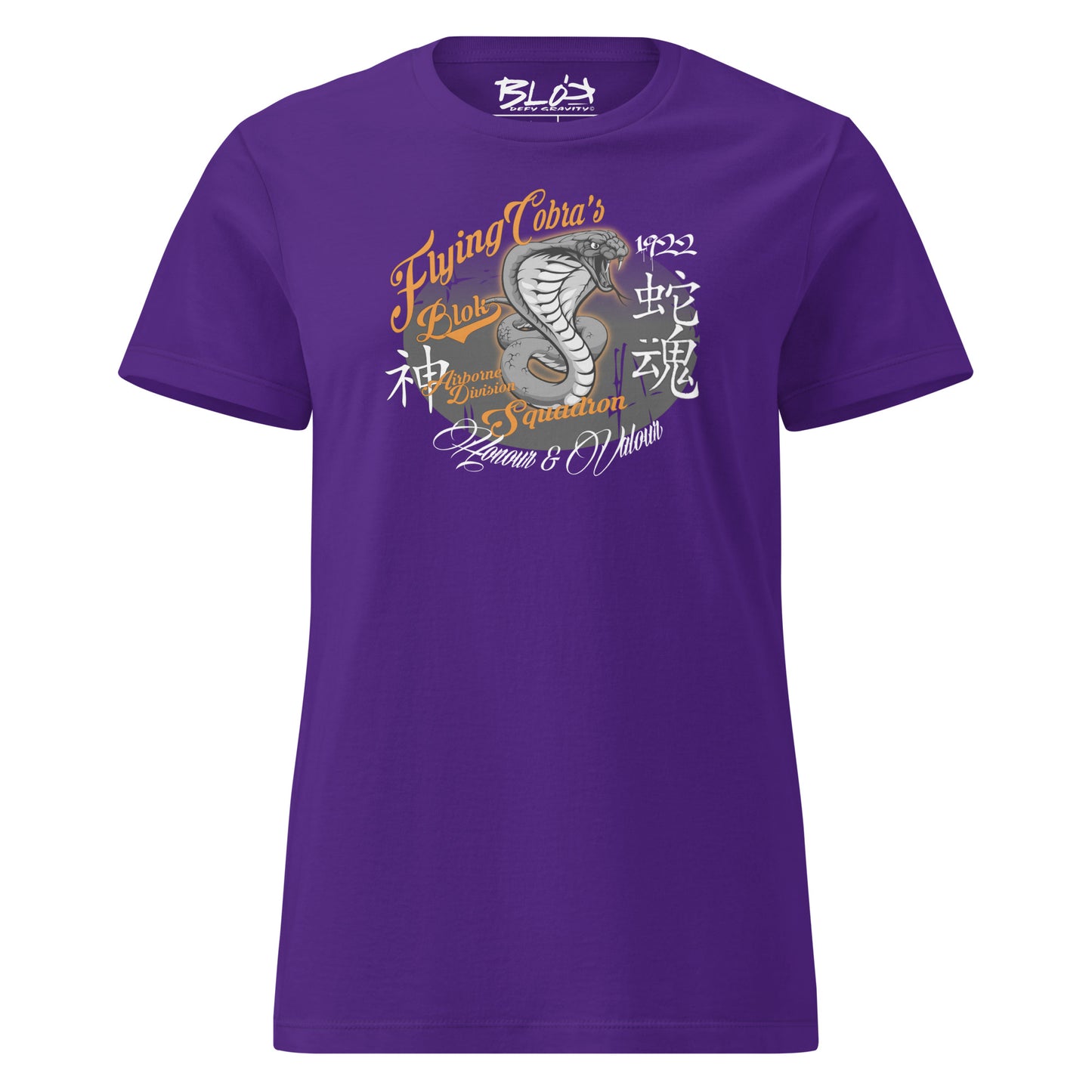 Flying Cobras - with Orange & White Print - Women's Slim Fit