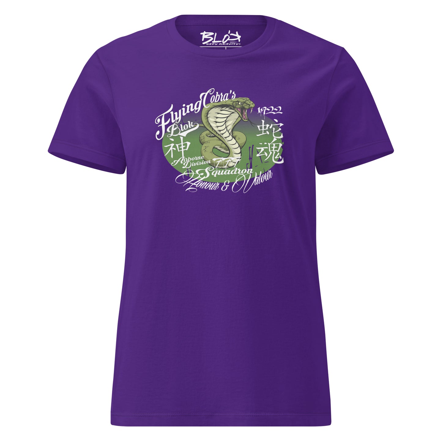 Flying Cobras - with White & Green Print - Women's Slim Fit
