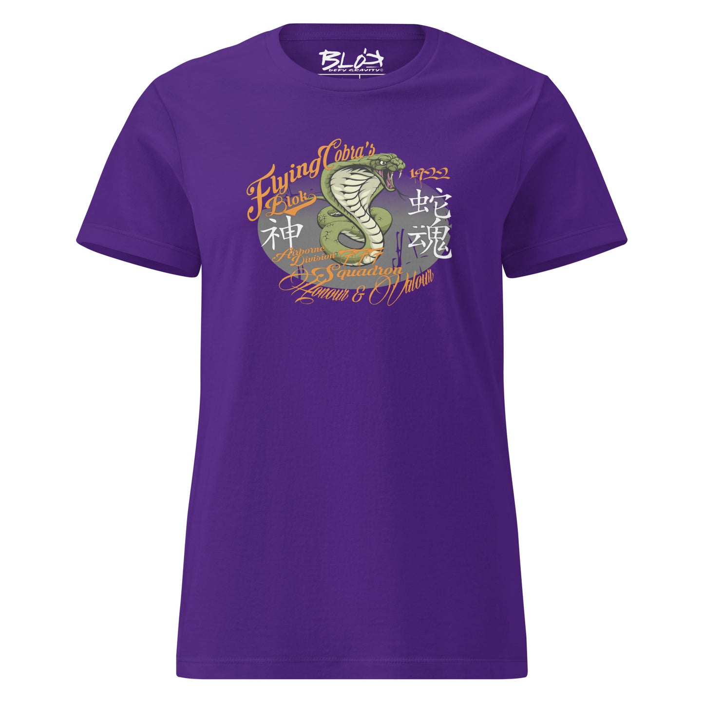 Flying Cobras - with Orange & Green Print - Women's Slim Fit