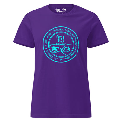 Original Apparel Stamp - in Turquoise Print - Women's Slim Fit